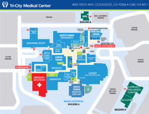 tri-city medical center campus map