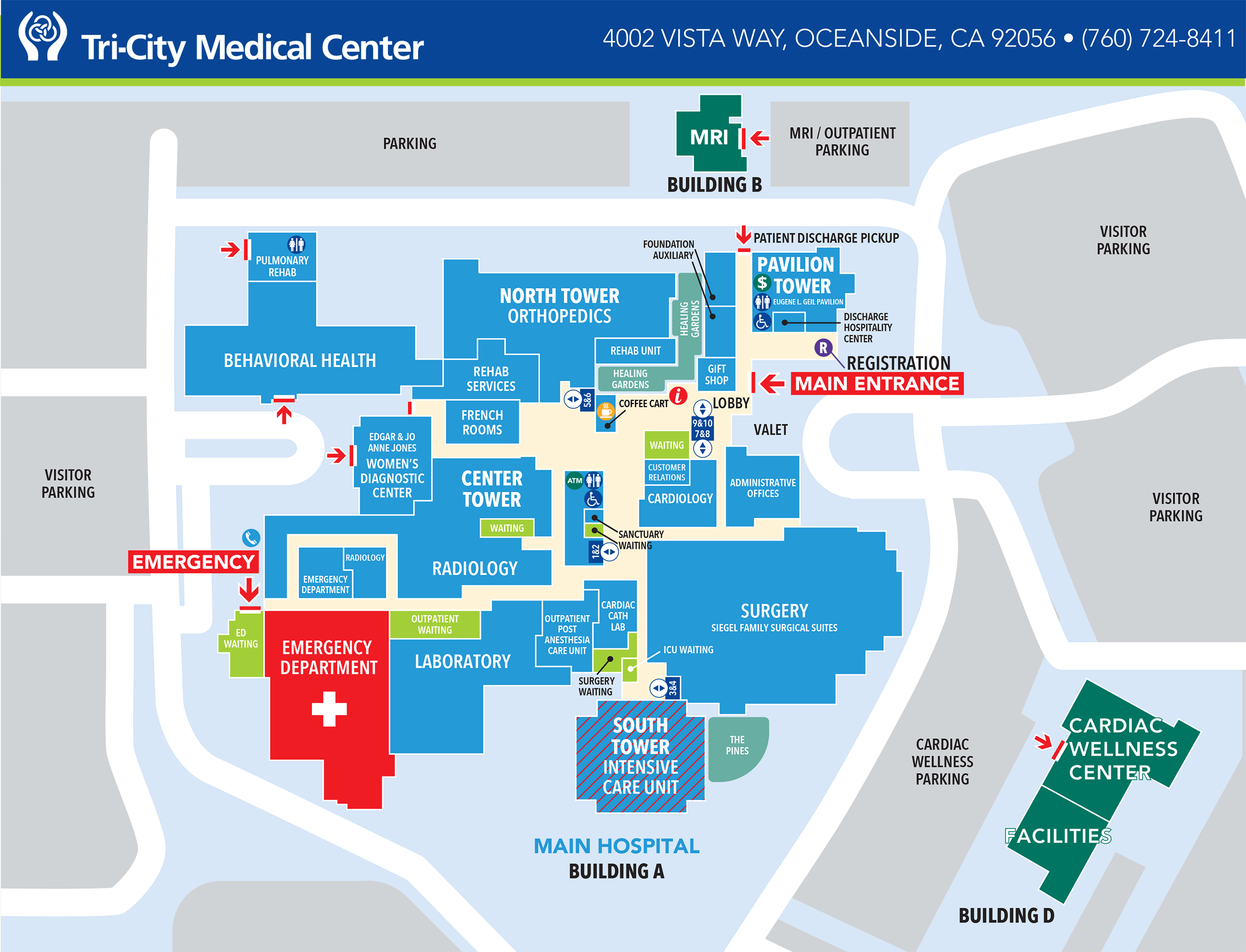 Campus Maps Locations Tri City Medical Center
