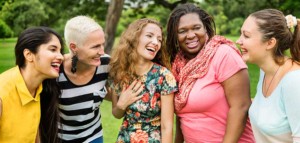 group of women laughing