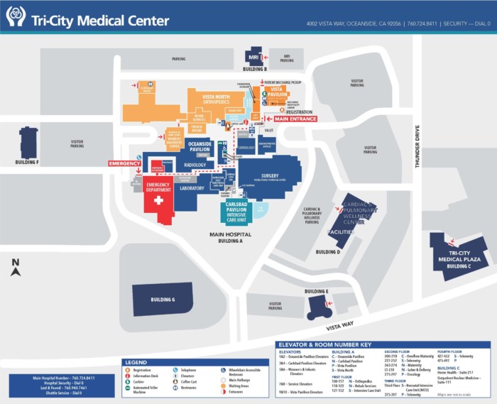 Campus maps locations tri city medical center